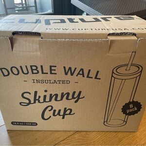 Pack Of 8 Multicolored 18oz Tumblers w/ Straws and Custom Stickers